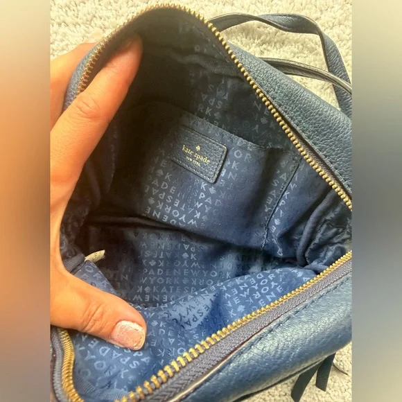 Kate Spade Mindy Crossbody Navy Leather - Picture 5 of 9